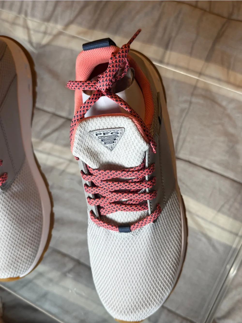 Columbia Gray Athletic Sneakers with Pink Trim and Gum Outsole - Picture 3 of 6
